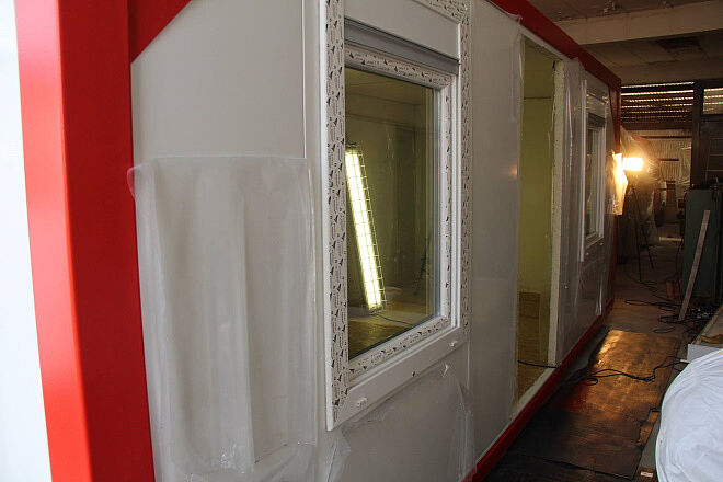 Fenster der Sanitätsstation