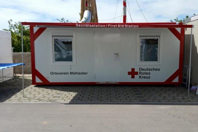 Sanitäststation beim Sanitätsdienst